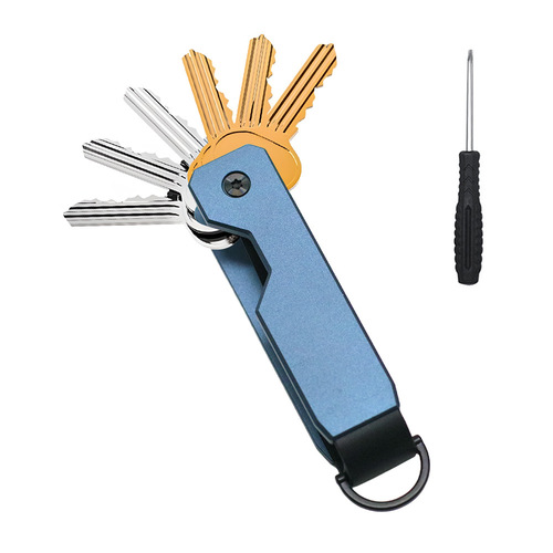 Factory Cross-border Wholesale Metal Keychain Aluminum Key Organizer Multi-functional Key Clip