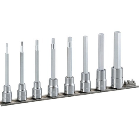 日本TONE前田 加长内六角套筒套装 公制3/8 手动工具 扳手HH308L