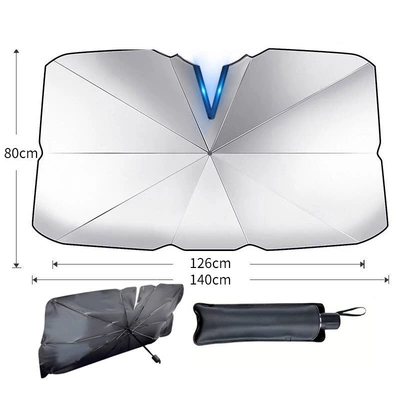 Parking, Free Shipping, Sun shade - ordinary-straight-handle-open-style-parasol-titanium-silver-large-size-13878