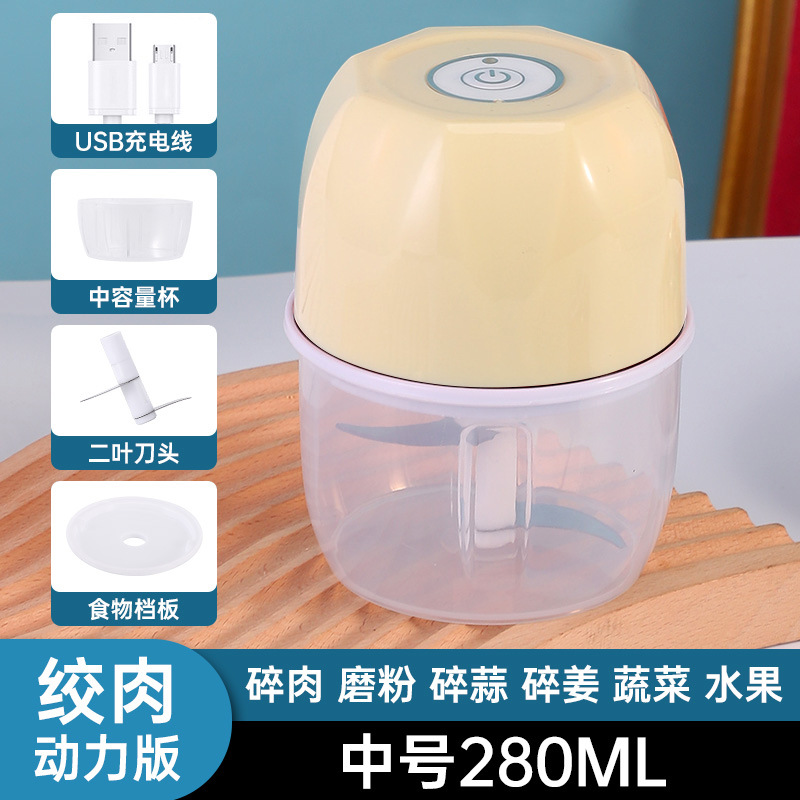 Picadora Eléctrica Mini de Ajo de Plástico Eléctrico, Automático