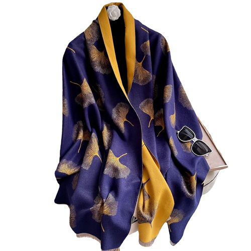 Imitation cashmere thickened and lengthened scarf for women autumn and winter  air-conditioned shawl short beard tassel decorative warm scarf wholesale