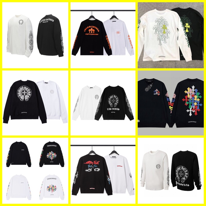 Cross-Border Exclusive Supply of Trendy Brand Ch Croton Round-Neck Pullover Long-Sleeve Pure Cotton Unisex Couple's Loose Sweatshirt Collection