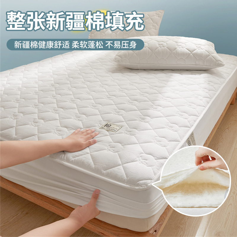 Colcha de cama acolchada de algodón interior y exterior de verano, sábana de una sola pieza, cubierta protectora, cubierta protectora, funda de cama, cubierta antipolvo