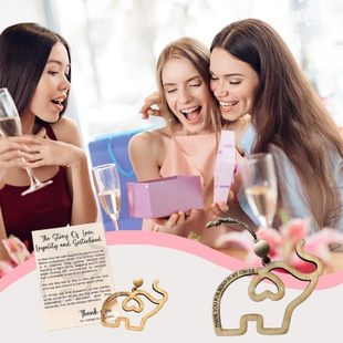 Cross-border independent station Friendship gift sisterhood elephant friendship sister love pendant