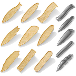 DIY Song Brocade Hairpin Matte Gold with Lid Lantern Bottom Leather Patch Filigree Dot Emerald Simple Hair Accessories