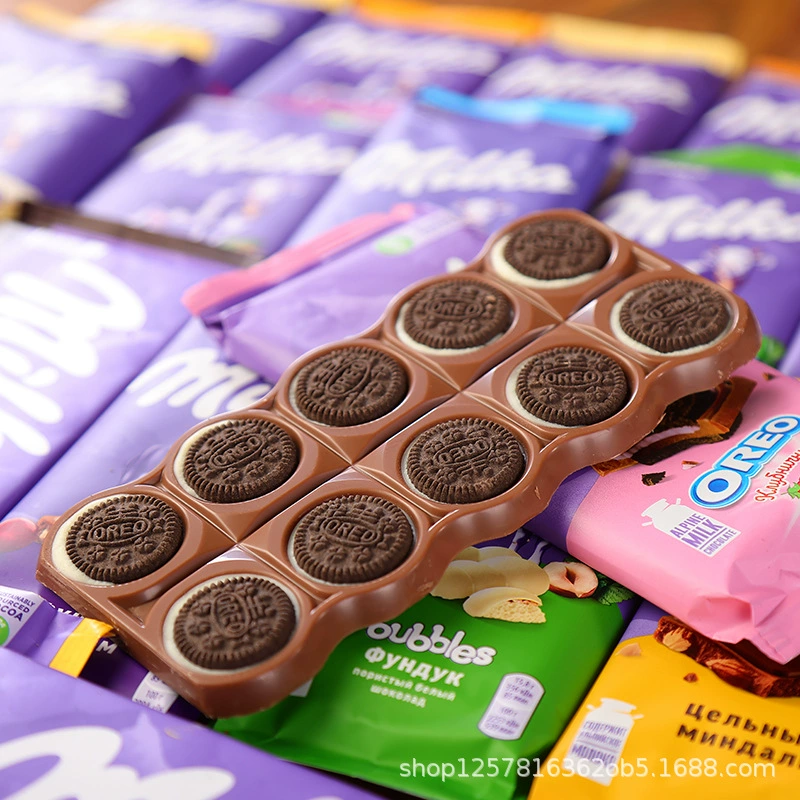 Импортированный шоколад (MILKA) большая плитка — ореховый молочный сэндвич, ассорти вкусов, ~100 г
