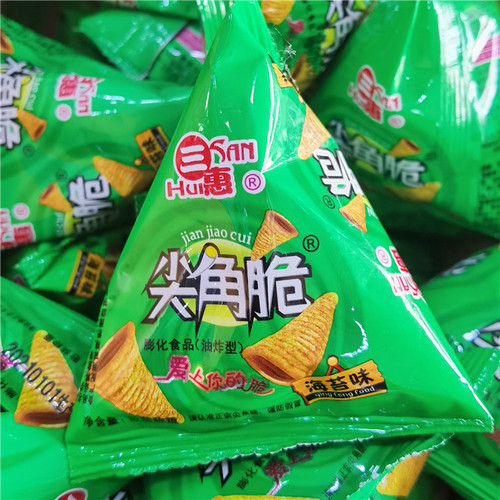 Threehui Sharp Angle Crisp 5 Flavors Available in Independent Small Pack Weighing per Box 7 Pounds Approx. 130 Packages