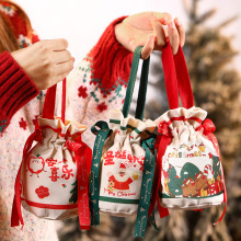 圣诞节礼品袋平安夜苹果袋毛毡平安果袋子手提糖果礼物包装盒礼盒