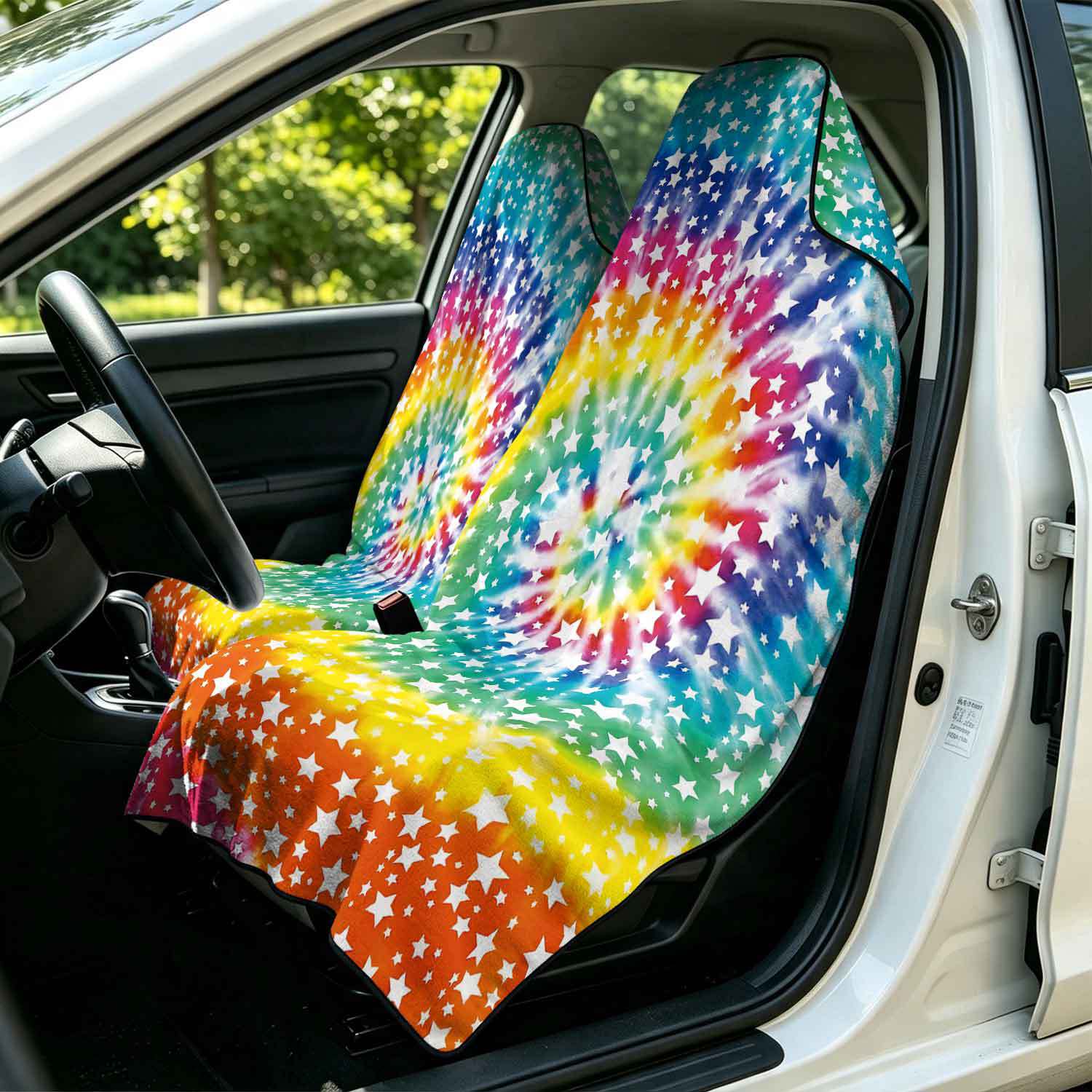 2-piece dual-use car seat cover, ultra-fine fiber, can be used as a beach towel, printed car protective seat cover 6