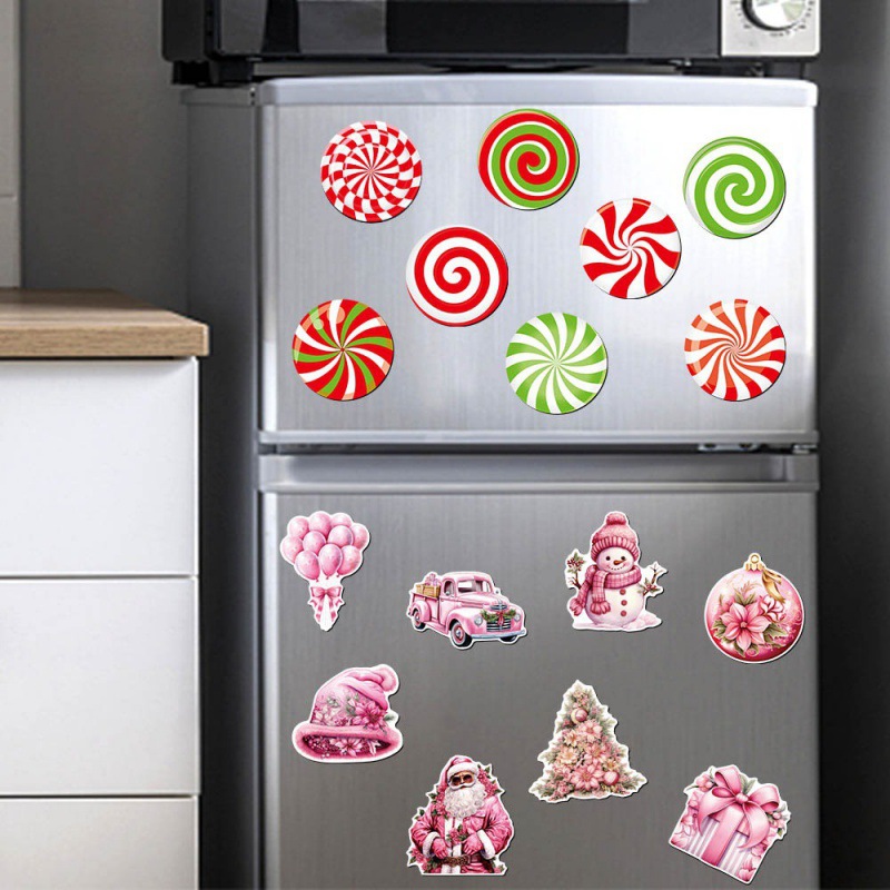 Europa y los Estados Unidos de la nueva decoración de fiesta de Navidad pegatinas magnéticas pegatinas de refrigerador atmósfera de Año Nuevo suministros de diseño pegatinas de coche de Navidad