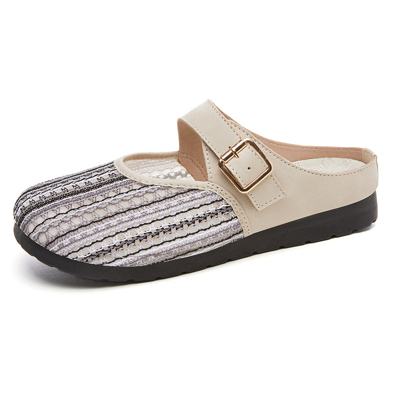Zapatos de mujer con suela blanda que no cansan tus pies, nuevo estilo de verano, antideslizantes, resistentes al desgaste, sandalias exteriores de malla transpirable, zapatos informales de moda