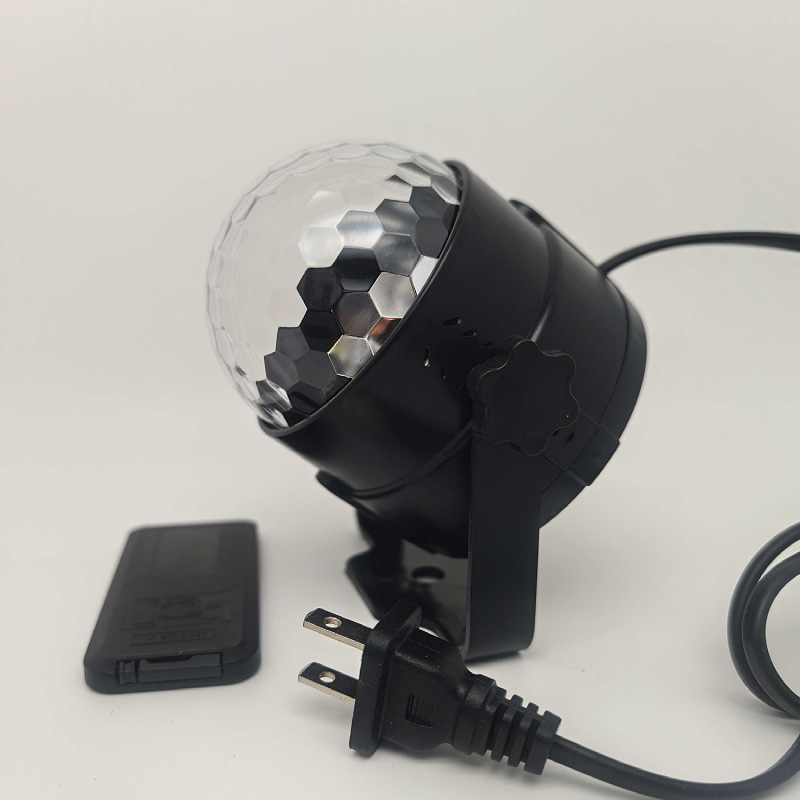 Bola mágica de cristal con control remoto y por voz, luz de escenario giratoria para KTV, bares y fiestas