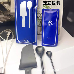 New dessert spoon cross-border DlY plastic PS tableware cake shovel birthday special baking knife spoon pizza knife shovel