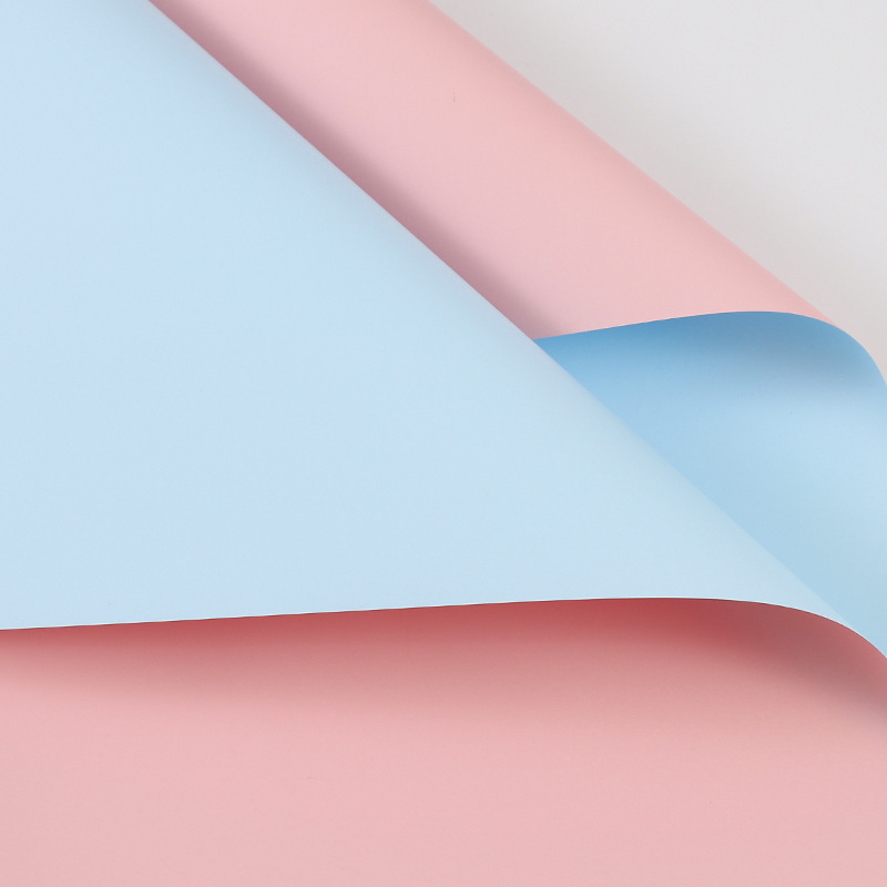 Papel de Regalo de Flores de Papel Ouya de Dos Colores, Material Plástico Impermeable, Papel de Envolver Ramos de Flores, Estilo Coreano, Primer Amor, Papel de Color Puro Especial