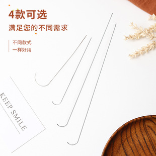 Factory direct elbow beading needle lead pin beading device beading needle jewelry handmade diy hook needle wholesale