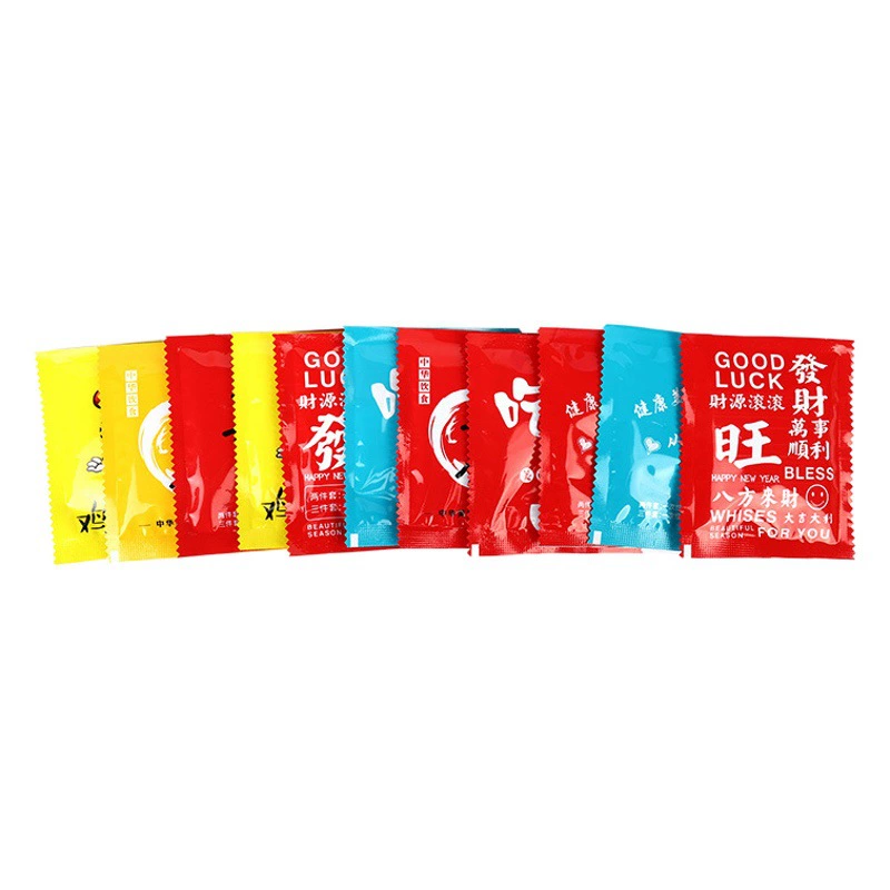 Производители напрямую поставляют творческие независимые упаковки одноразовые перчатки бумажные полотенца зубочистки три комплекта для еды на вынос