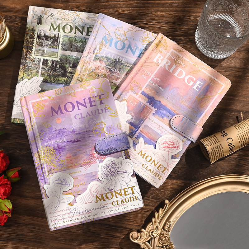 Cuaderno de pintura al óleo estilo Ziyi, diario creativo para chicas, magnético