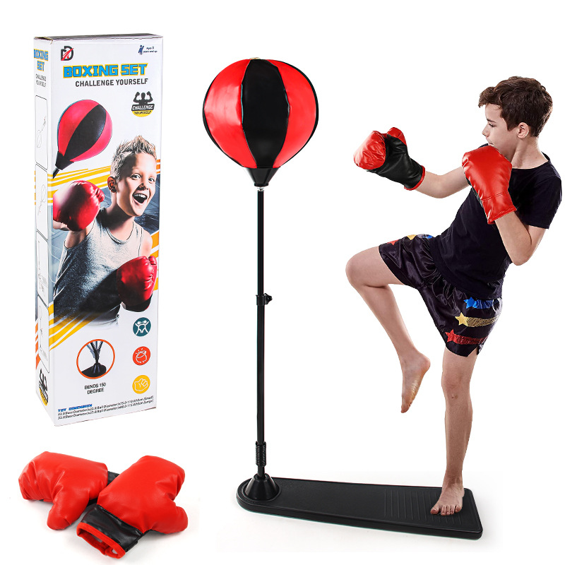Boxeo infantil boleta de velocidad boxeo vertical pie ajustable equipo de entrenamiento de acondicionamiento físico boxeo juguetes deportivos