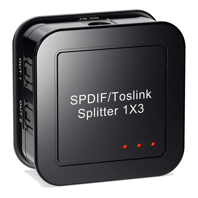 デジタル光ファイバーオーディオ分配器一進三出spdif 1 in3 out 1x3光ファイバー分配器スプリッタ|undefined