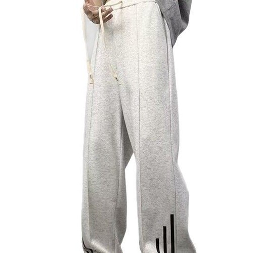 INS Artistic & Casual Pants for Men: Spring/ Autumn Latest Trendy Loose-Fit, Versatile Wide-Leg Design with 3 Stripes – New Arrival for Men