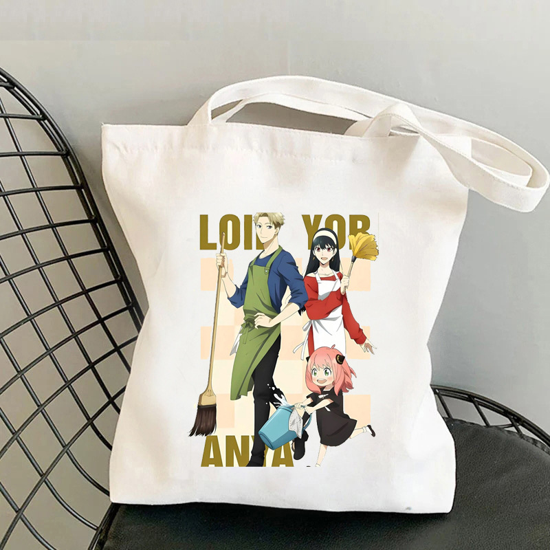 Anime periférico espía play House bolso de lona estudiante diario bolso de compras bolso
