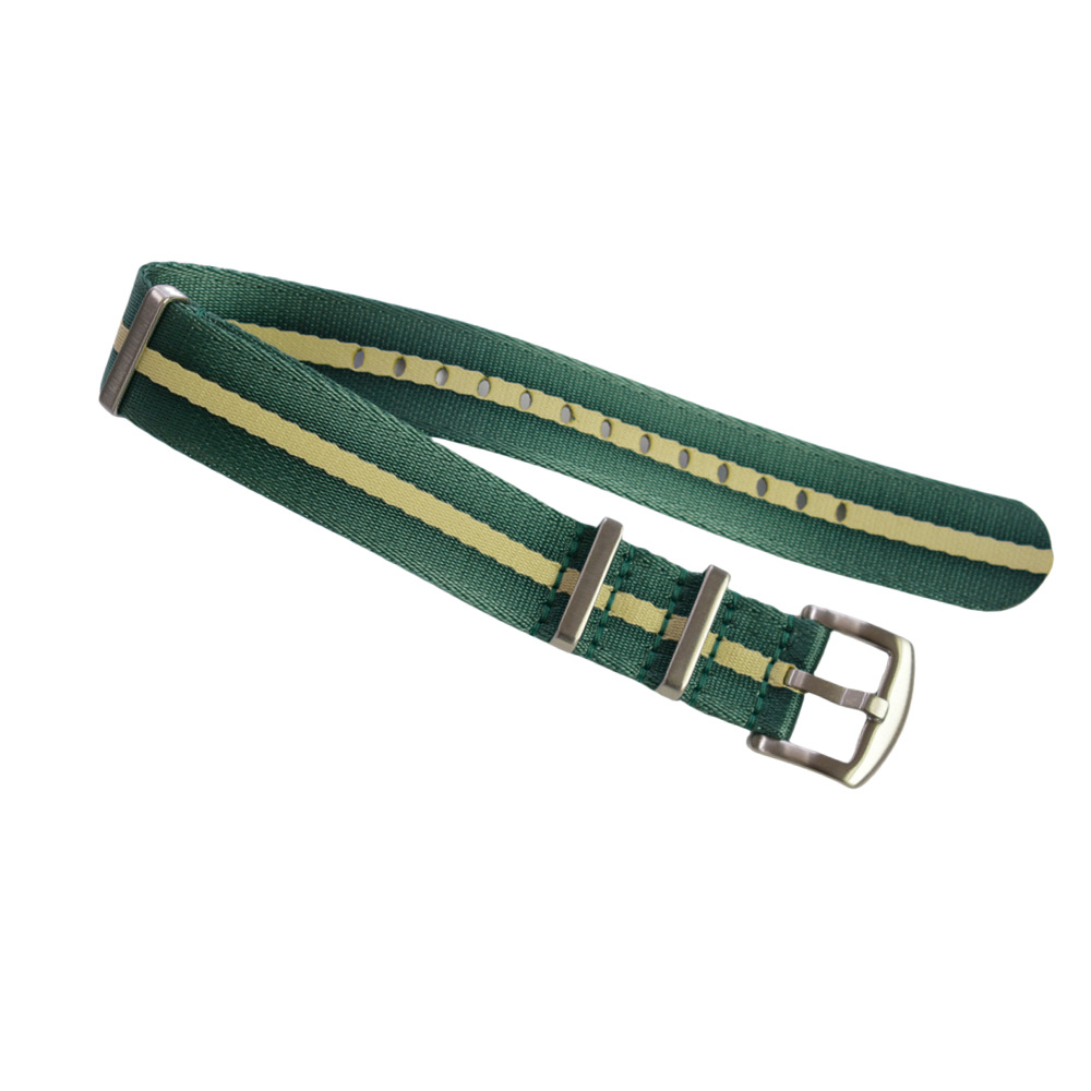 Correa de reloj de nailon NATO al por mayor en stock, correa de reloj de nailon tejida de 20/22 mm compatible con relojes.