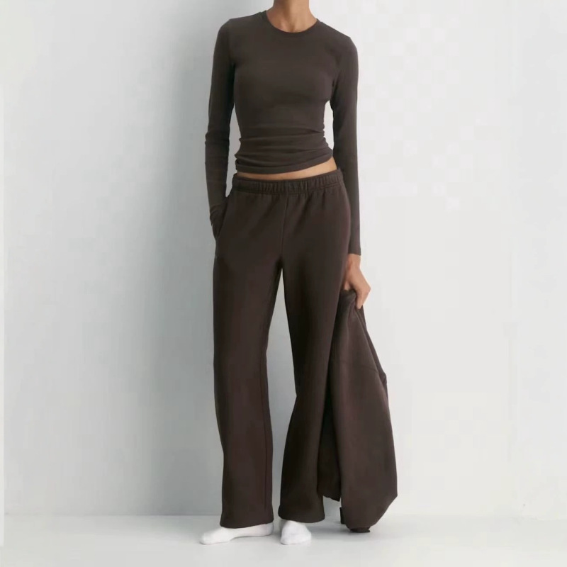 aritz~a long-staple cotton straight-leg loose-fitting slightly curved sweatpants with drawstring, casual and sporty long pants aritz~a long-staple cotton straight-leg loose-fitting slightly curved sweatpants with drawstring, casual and sporty long pants