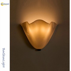 Vera Sconce フラワーウォールランプフレンチレトロわびさびスタイルステンドグラスアートリビングルームベッドサイドランプウォールランプ