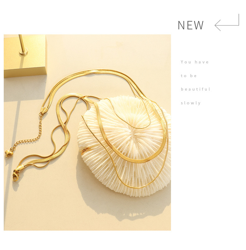 Fashion Geometric Titanium Steel Necklace Plating Stainless Steel Necklaces_colorza_8