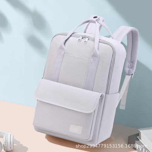  New Student Couple Style Light Luxury Series Double Shoulder Backpack Large Capacity Versatile Laptop Handbag Storage Bag