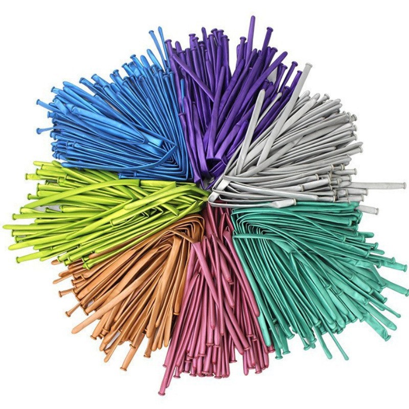 Globo largo de metal cromado 260 globo tejido mágico engrosado 1,8G forma de variedad cromada