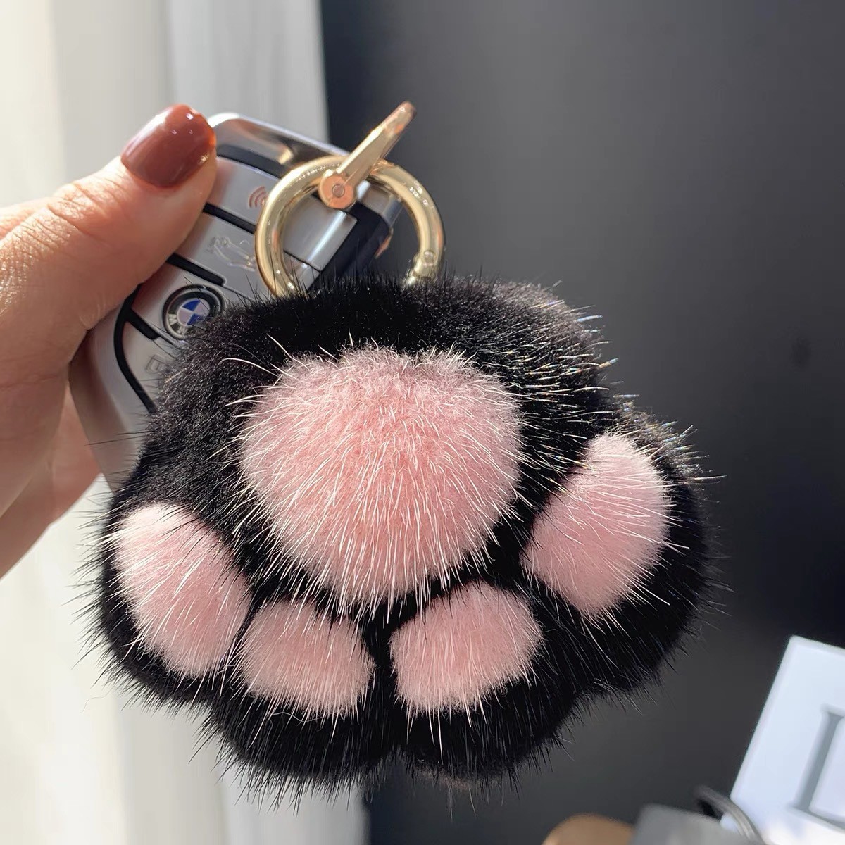[Colección de animales de peluche] llavero de automóvil de peluche pequeño conejo colgante bolso de muñeca de peluche colgante