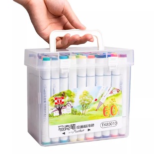 Tianzhuo Marker Pen 83010-48 Colorful Double-Ended Oily 12 24 36 Colorfuls 60 Colorfuls Kidsren Primary School Students Painting Colorful
