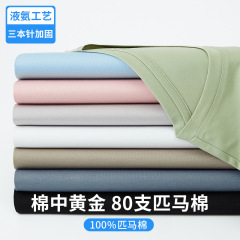 夏の軽簿の高級な馬綿の半袖の男性のtシャツの白い丸首の全綿の修身の青年の百合の底のシャツ