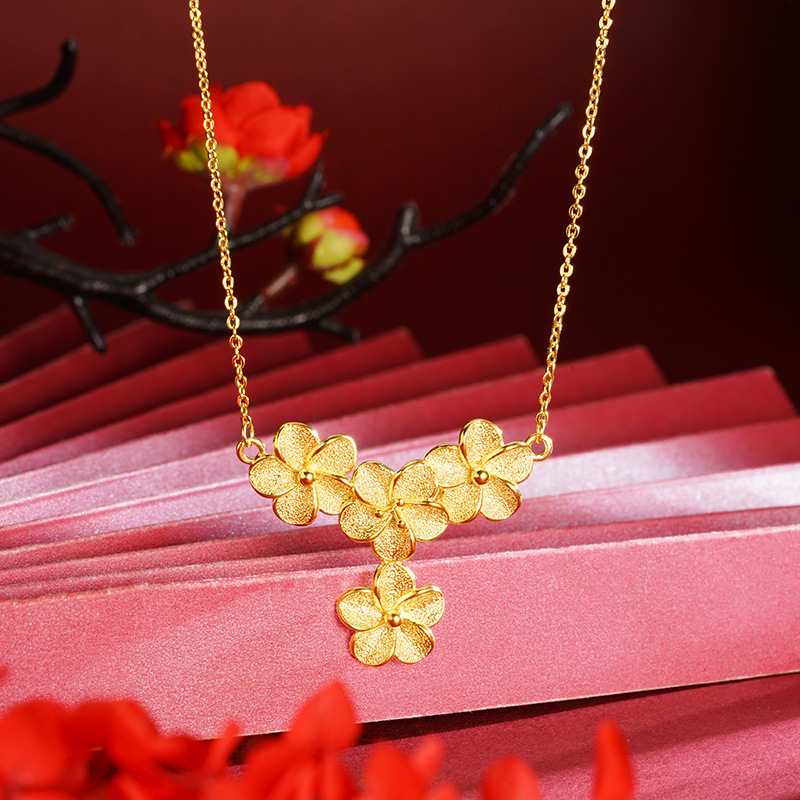 Collar de flores de arena de moda femenina temperamento fresco simple accesorios de aleación de cobre universal Yiwu accesorios al por mayor