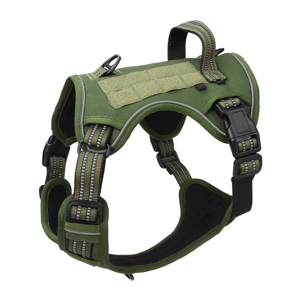 Chaleco táctico multifuncional entrenamiento al aire libre a prueba de explosiones estampado una sola chaleco de pecho táctico cinturón de pecho gran cuerda de tracción de perro