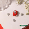 Metal Christmas diamond accessory for manicure, suitable for import, with snowflakes, wholesale