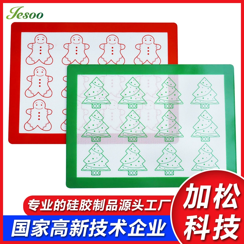 Трансграничная рождественская елка силиконовая выпечка не липкий коврик пряничный торт человек платина утолщенный силиконовый термостойкий антипригарный выпекание коврик