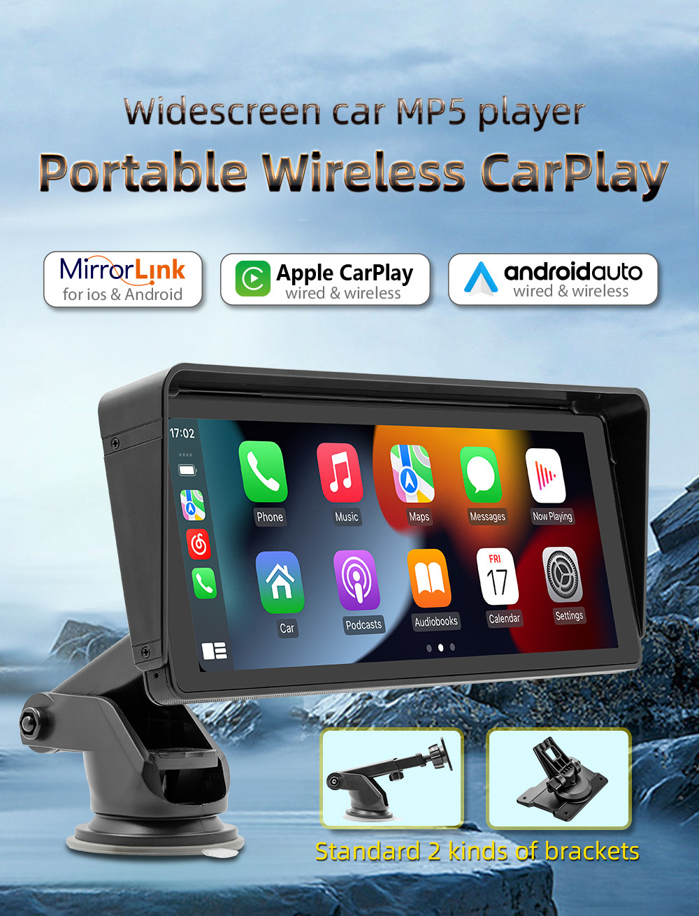 Wireless Carplay Sunshade Model 10.26inch Hd Large Screen Bluetooth Car Mp5 Player Convenient Navigation