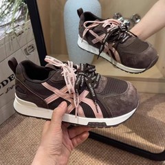 厚底大头阿甘鞋2025新款女鞋子德训鞋时尚百搭翘头时尚运动休闲鞋