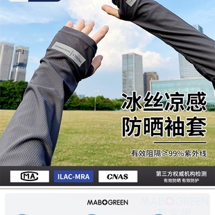 Summer Ice Silk Sunscreen Sleeves Anti-Uv Ice Sleeve Mask Men's Loose Large Size 2025 New Style Women
