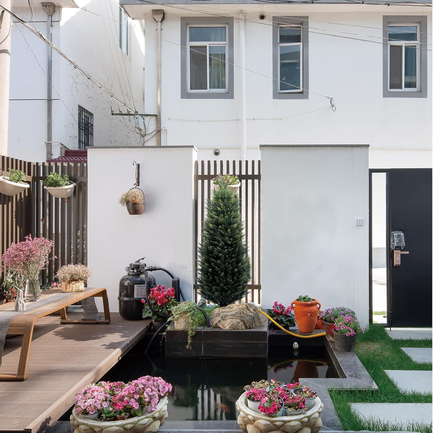 Shengyuan nuevo pinos de Navidad simulación de Navidad, diseño de paisaje de ciprés artificial, decoración del hogar