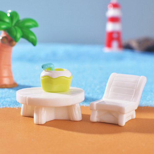 Micro-landscape Seashore Resin Miniature Decor Lighthouse Beach Style Fish Tank Aquarium DIY Micro-landscape Ornament