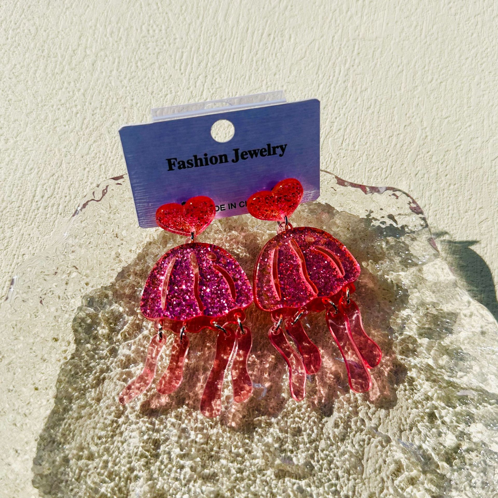 1 Pair Cute Jellyfish Arylic Drop Earrings display picture 4