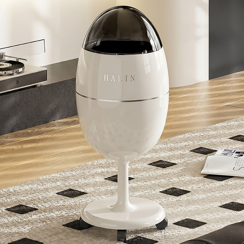 Creative dinosaur egg-shaped trash can for home use, large capacity, with lid, suitable for bathrooms, and can be used as a decorative piece