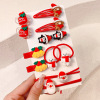 Children's Christmas red hair rope, hair accessory, hairgrip, hairpins for elderly