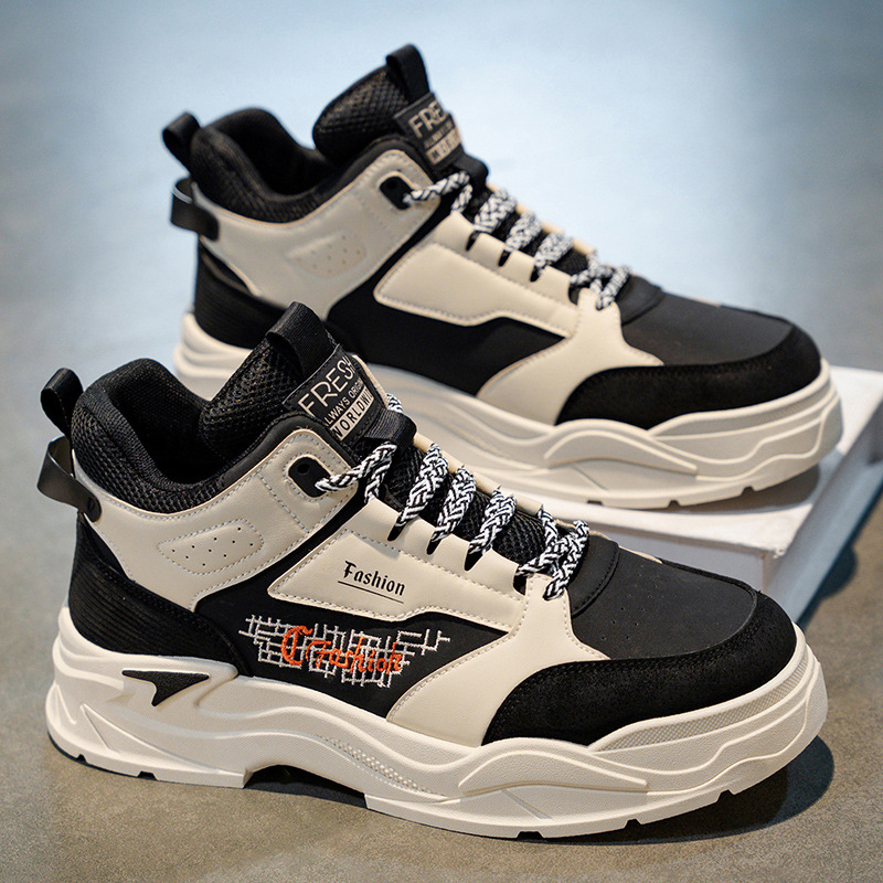 Zapatos masculinos de otoño, ropa de trabajo alta, zapatos masculinos, versión coreana de la tendencia, suela gruesa, botas martin, zapatos deportivos casuales, botas cortas, zapatos de moda image 3