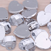 Acrylic accessory heart-shaped heart shaped, 10mm, flat base