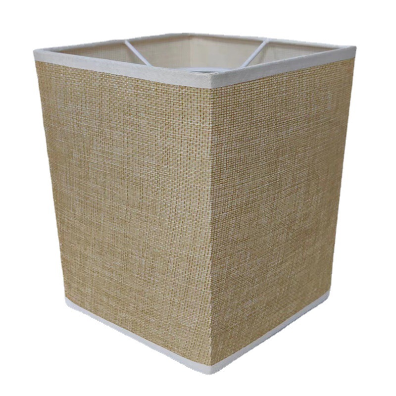 Pantalla de tela de lino cuadrada lámpara de mesa sombra de noche dormitorio pantalla lámpara de pie Shell Pantalla de PVC Personalización de fábrica