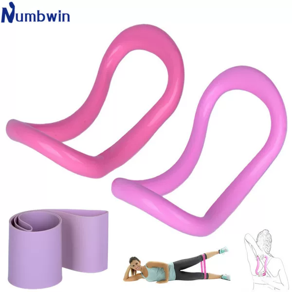 Yoga ring three-piece latex elastic ring yoga fitness fascia stretch relaxing device Pilates open back open shoulder sleeve